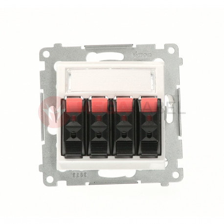 Simon54 4 way speaker socket DGL34.01/11 white SIMON