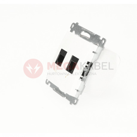 Simon54 Gniazdo komputerowe RJ45 + telefoniczne RJ12 D5T.01/11 białe