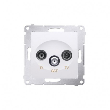 Simon54 R-TV-SAT antenna terminal socket DASK.01/11 white