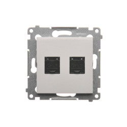 Simon54 Double RJ45 category 6 computer socket D62.01/11 white