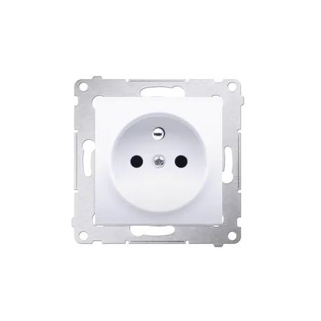 Simon54 Single grounded plug socket DGZ1Z.01/11 white
