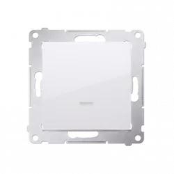 Simon54 Single-pole switch with LED backlight DW1L.01/11 white