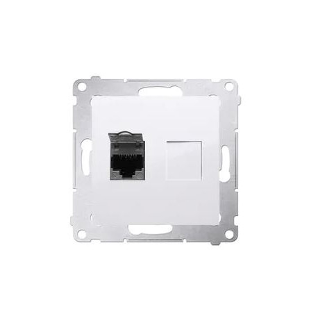 Simon54 Gniazdo komputerowe pojedyńcze RJ45 kategoria 6 D61.01/11 biały