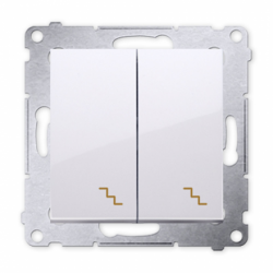 Simon54 DW6/2.01/11 double two-way switch white