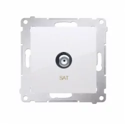 Simon54 Gniazdo antenowe typu „F” pojedyncze DASF1.01/11 biały