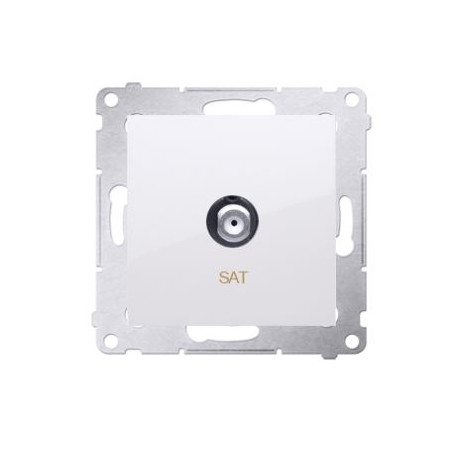 Simon54 Gniazdo antenowe typu „F” pojedyncze DASF1.01/11 biały