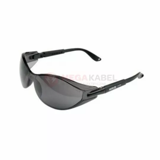Okulary ochronne szare oprawki czarne  YT-7374 YATO