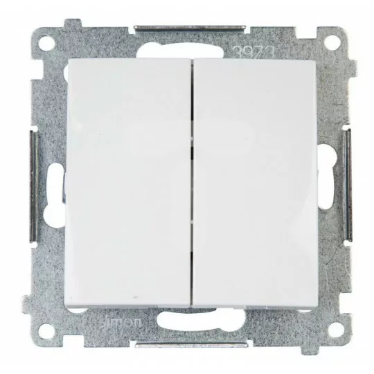 Simon54 double NO pushbutton DP2.01/11 white