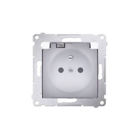 Simon54 Single plug socket IP44 - flap DGZ1BZ.01/11A white