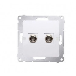 Simon54 Double SAT socket DASF2.01/11 white