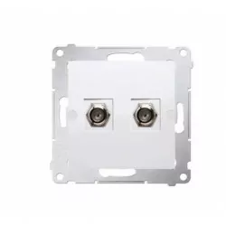 Simon54 Double SAT socket DASF2.01/11 white