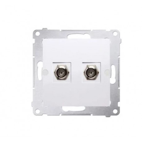 Simon54 Double SAT socket DASF2.01/11 white