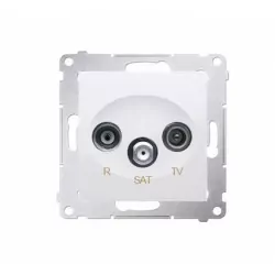 Simon54 Gniazdo antenowe R-TV-SAT przelotowe DASP.01/11 biały