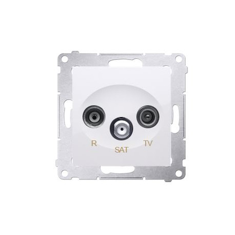 Simon54 Gniazdo antenowe R-TV-SAT przelotowe DASP.01/11 biały