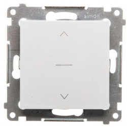 Simon54 Single three-position (1-0-2) blind switch DZW1K.01/11 white