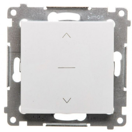Simon54 Single three-position (1-0-2) blind switch DZW1K.01/11 white