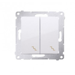 Simon54 LED illuminated double staircase switch DW6/2L.01/11 white