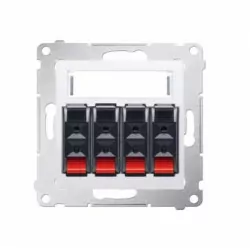 Simon54 Gniazdo głośnikowe 4-krotne DGL34.01/11 białe SIMON