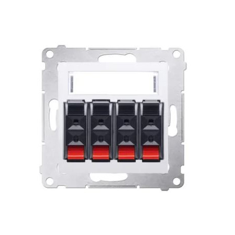 Simon54 4 way speaker socket DGL34.01/11 white SIMON