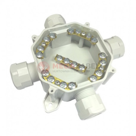 Hermetic box IP67 PG16 (5x4) A.0035 white