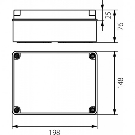 Puszka nadtynkowa PH-3A.1 28.31 IP65 198x148x76 ElektroPlast