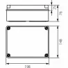 Surface mounted hermetic box 198mmx148x76mm IP65 grey PH-3A.1 28.31 ELEKTRO-PLAST Opatówek