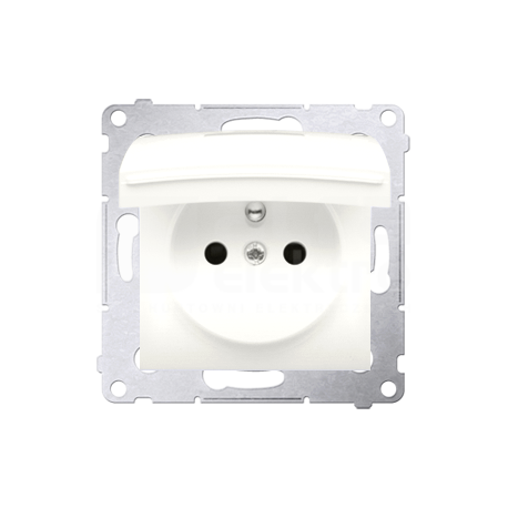Simon54 hermetic socket with grounding and full flap DGZ1BZ.01/41 beige