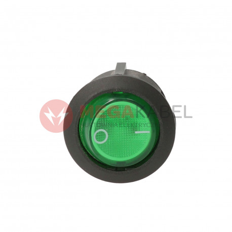 Rocker switch W11.6 black,green 0/1