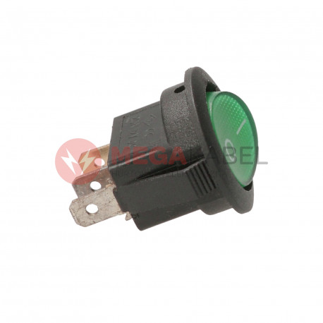 Rocker switch W11.6 black,green 0/1
