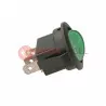 Black and green illuminated rocker switch ORNO