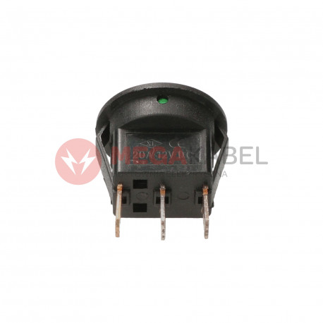 Rocker switch W11.6 black,green 0/1