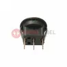 Black and green illuminated rocker switch ORNO