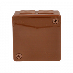 Puszka brązowa z/zacisk 90x90x25 n/t 042-52 Wikat