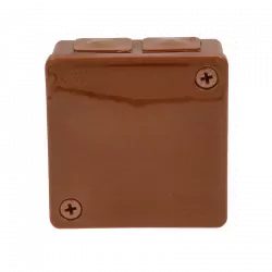 Puszka brązowa z/zacisk 90x90x25 n/t 042-52 Wikat