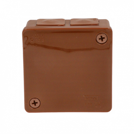 Puszka brązowa z/zacisk 90x90x25 n/t 042-52 Wikat