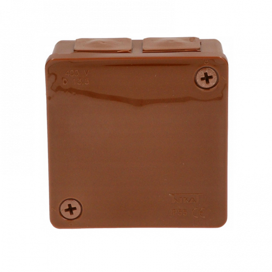 Brown box with terminals 90x90x25 042-52 Wikat