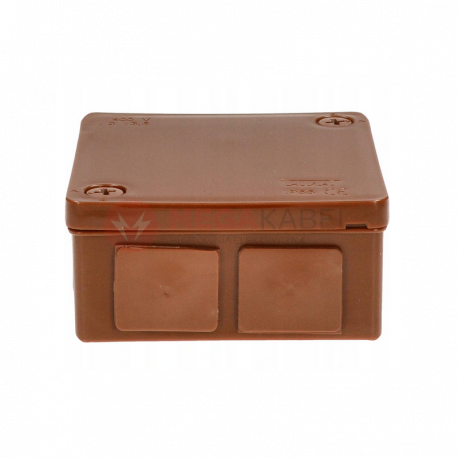 Puszka brązowa z/zacisk 90x90x25 n/t 042-52 Wikat