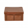 Brown box with terminals 90x90x25 042-52 Wikat