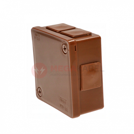Puszka brązowa z/zacisk 90x90x25 n/t 042-52 Wikat