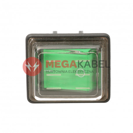 Rocker switch W4.1.8B black green 0/1