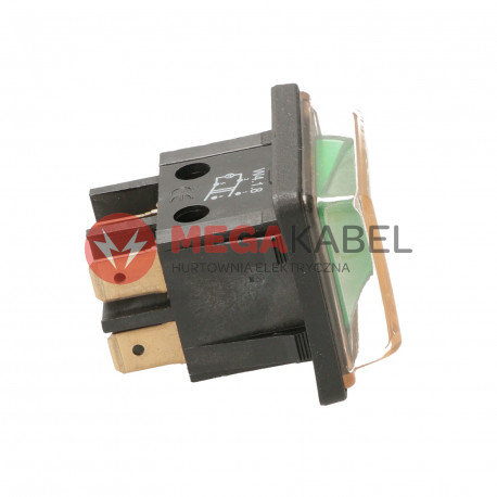 Rocker switch W4.1.8B black green 0/1