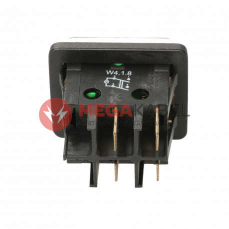Rocker switch W4.1.8B black green 0/1