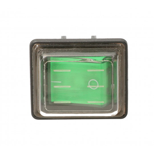 Łącznik klawiszowy zielony 230V TRACON