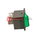 Green 250V 2 pole rocker switch TES-44