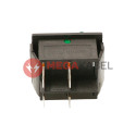 Green 250V 2 pole rocker switch TES-44