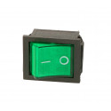 Green 250V 2 pole rocker switch TES-44