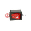 Illuminated red 250V rocker switch TES-33