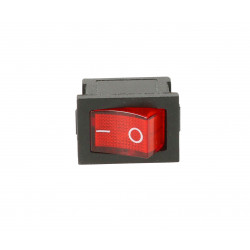 Illuminated red 250V rocker switch TES-33
