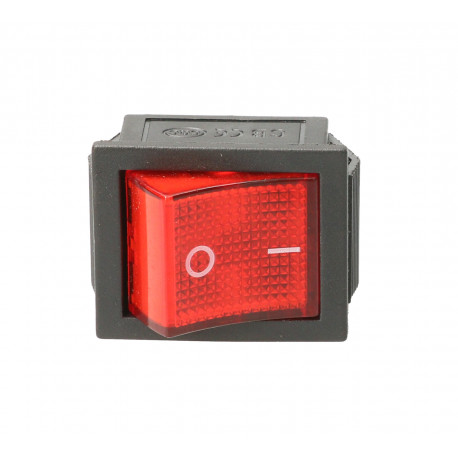 Rocker switch 2-field illuminated red 250V TES-42