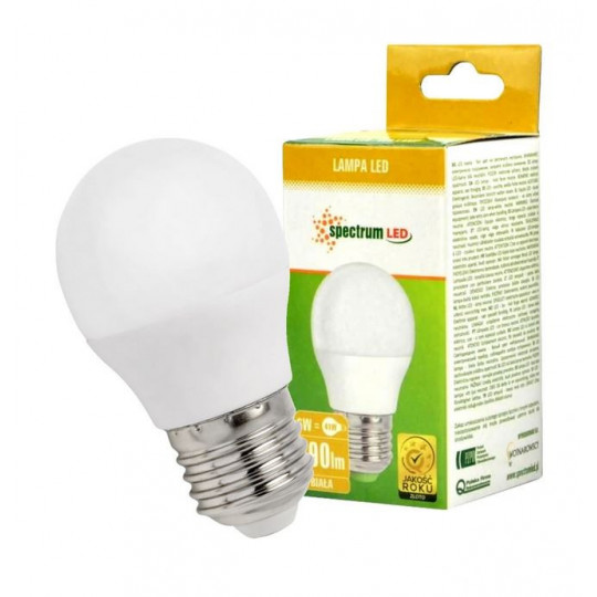 Żarówka LED kulka E27 230V 6W neutralna WOJ+13757 SPECTRUM LED